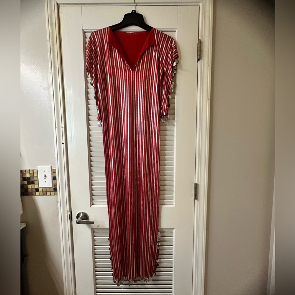 Red Striped Maxi Dress
